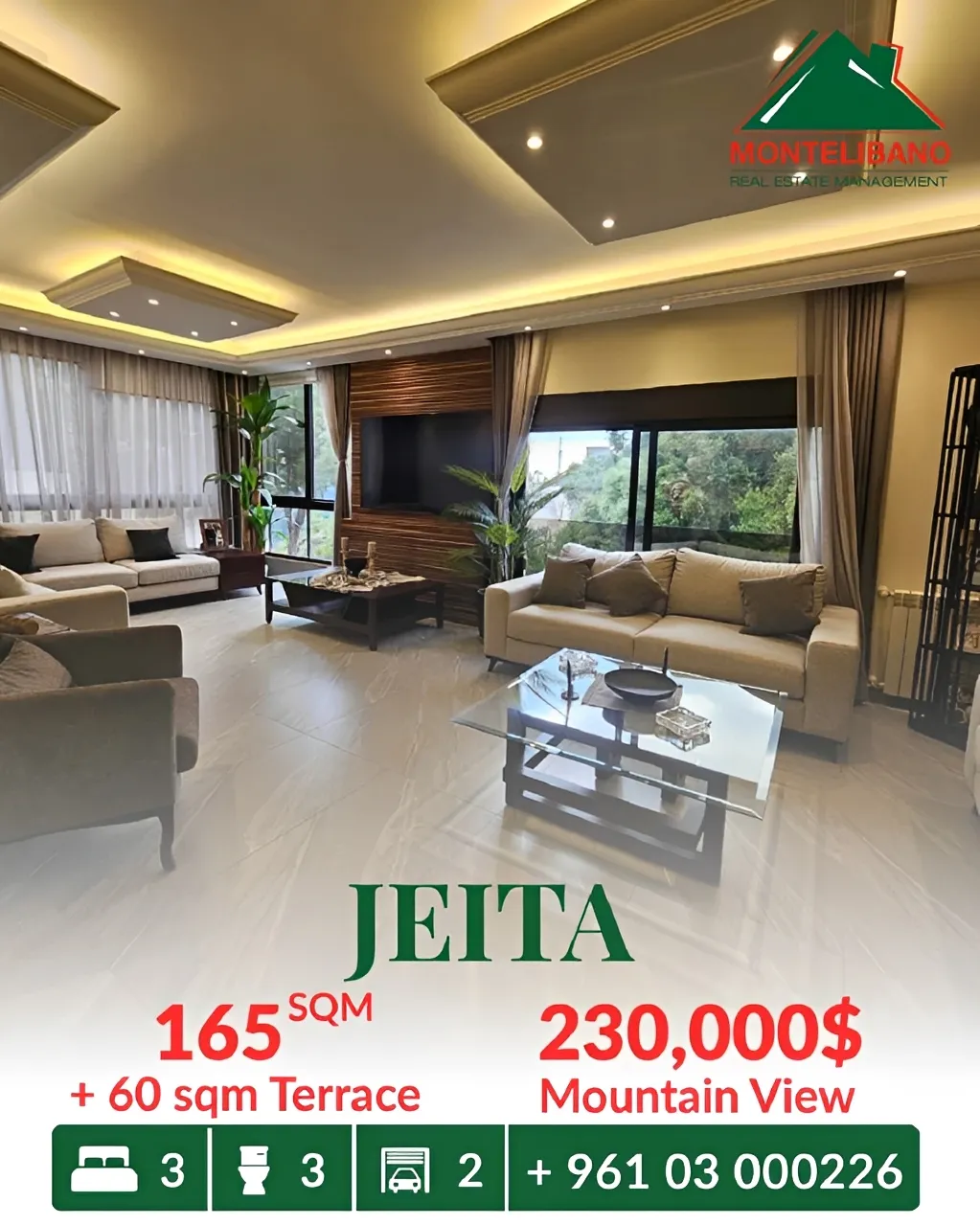 Apartment for sale in Jeita