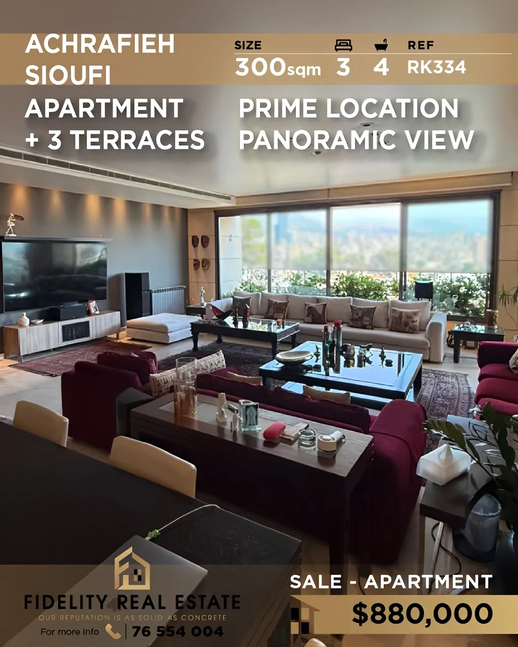 Apartment for sale in Achrafieh