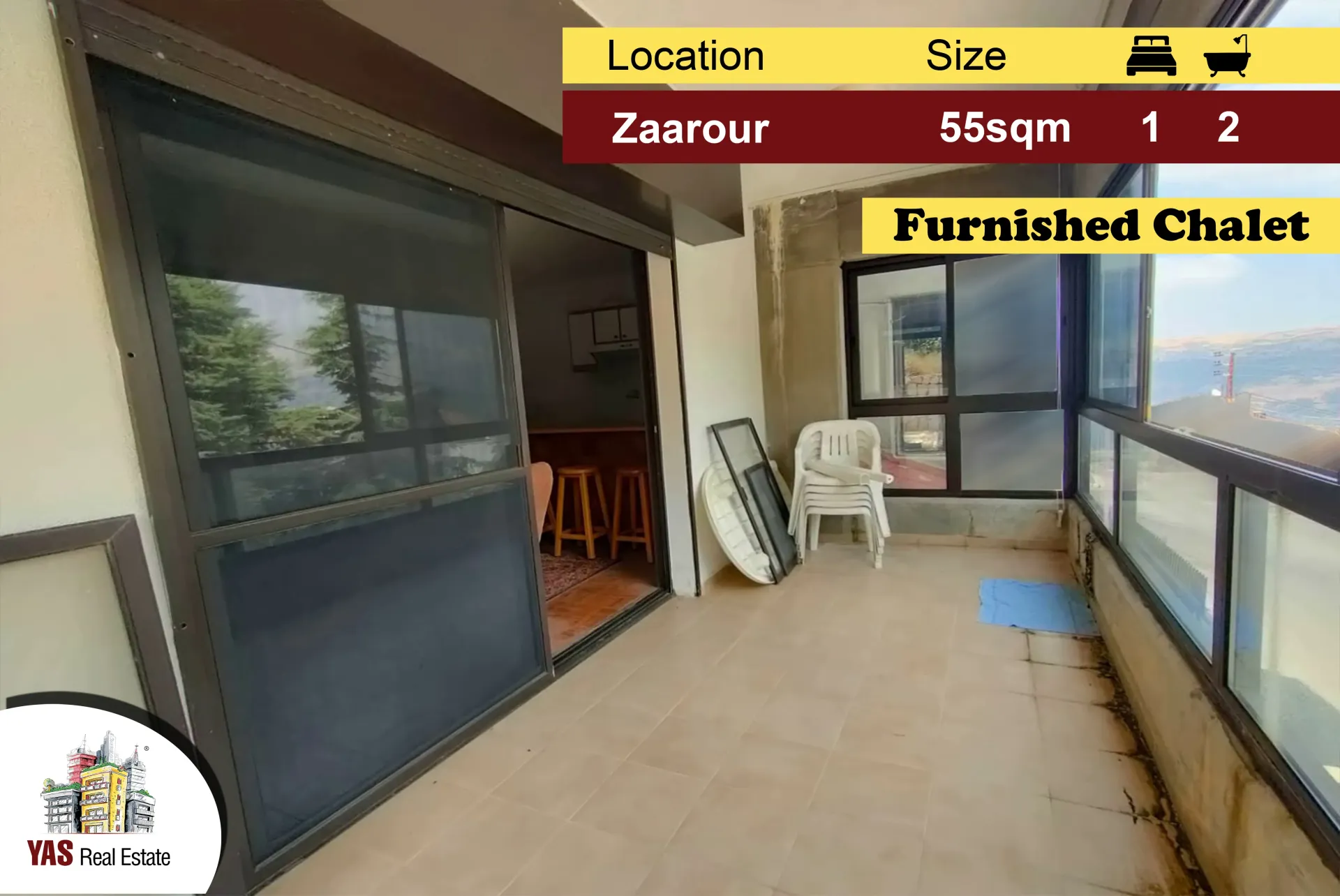 Chalet for Sale in Zaarour - 1 bed, 2 bath