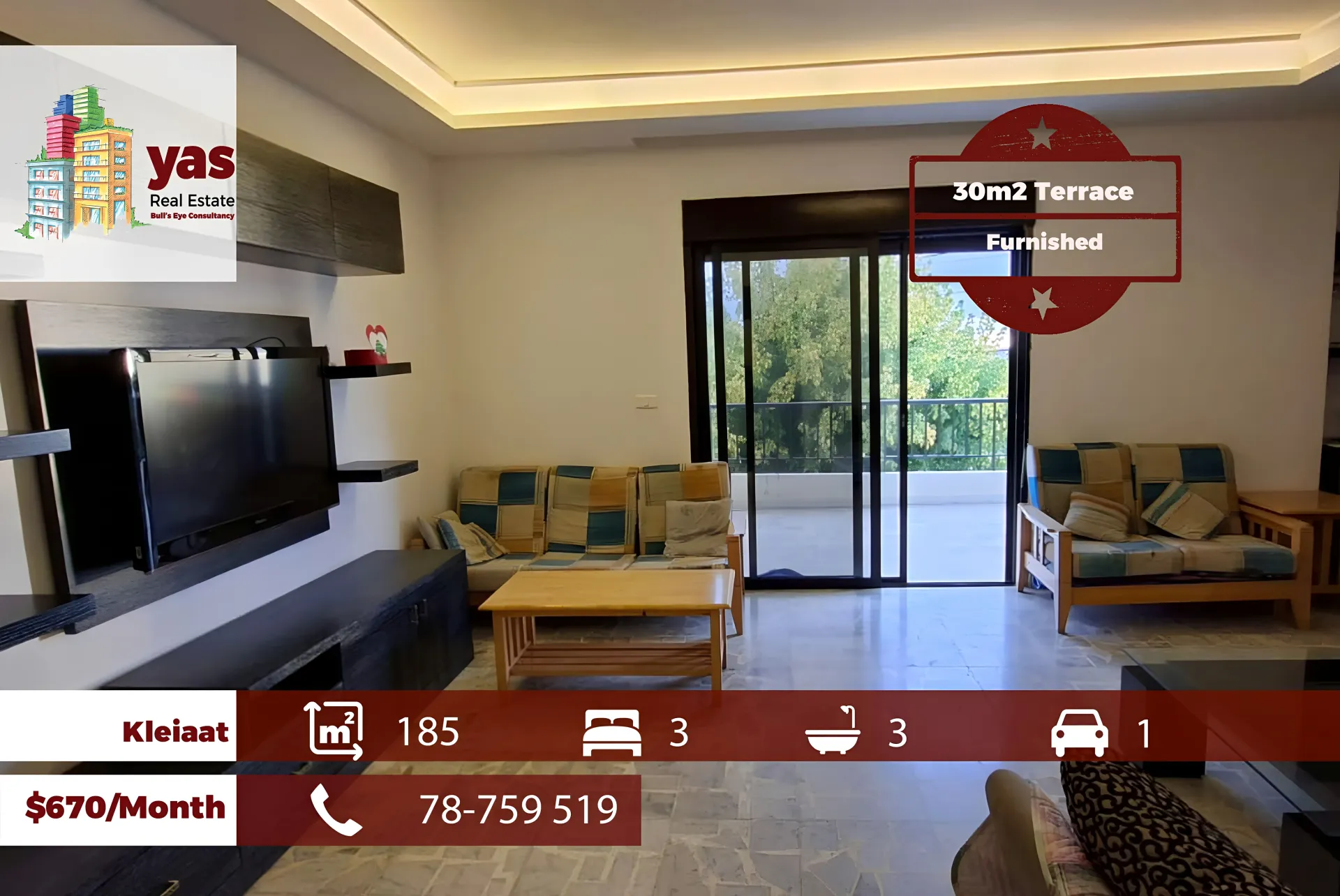 Apartment for Rent in Qleiat