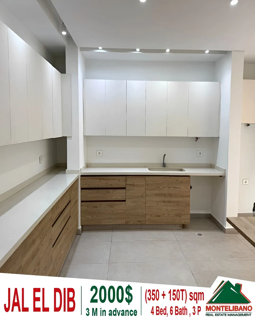 Apartment for rent in Jal El Dib, Lebanon - 4 bed, 6 bath
