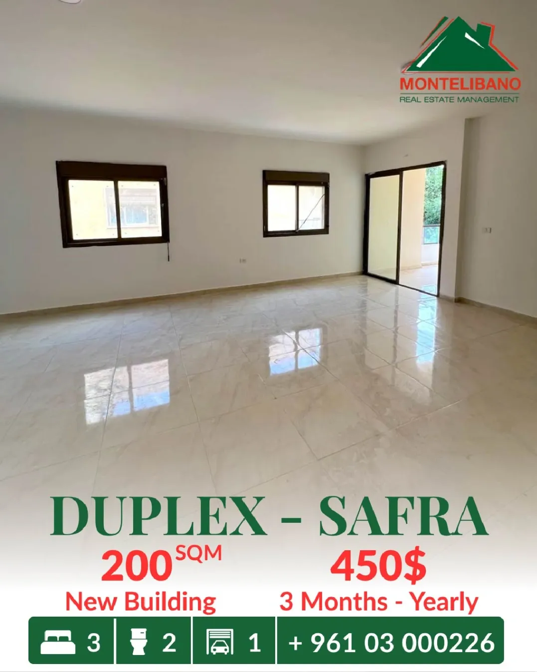 Apartment for rent in Safra, Lebanon