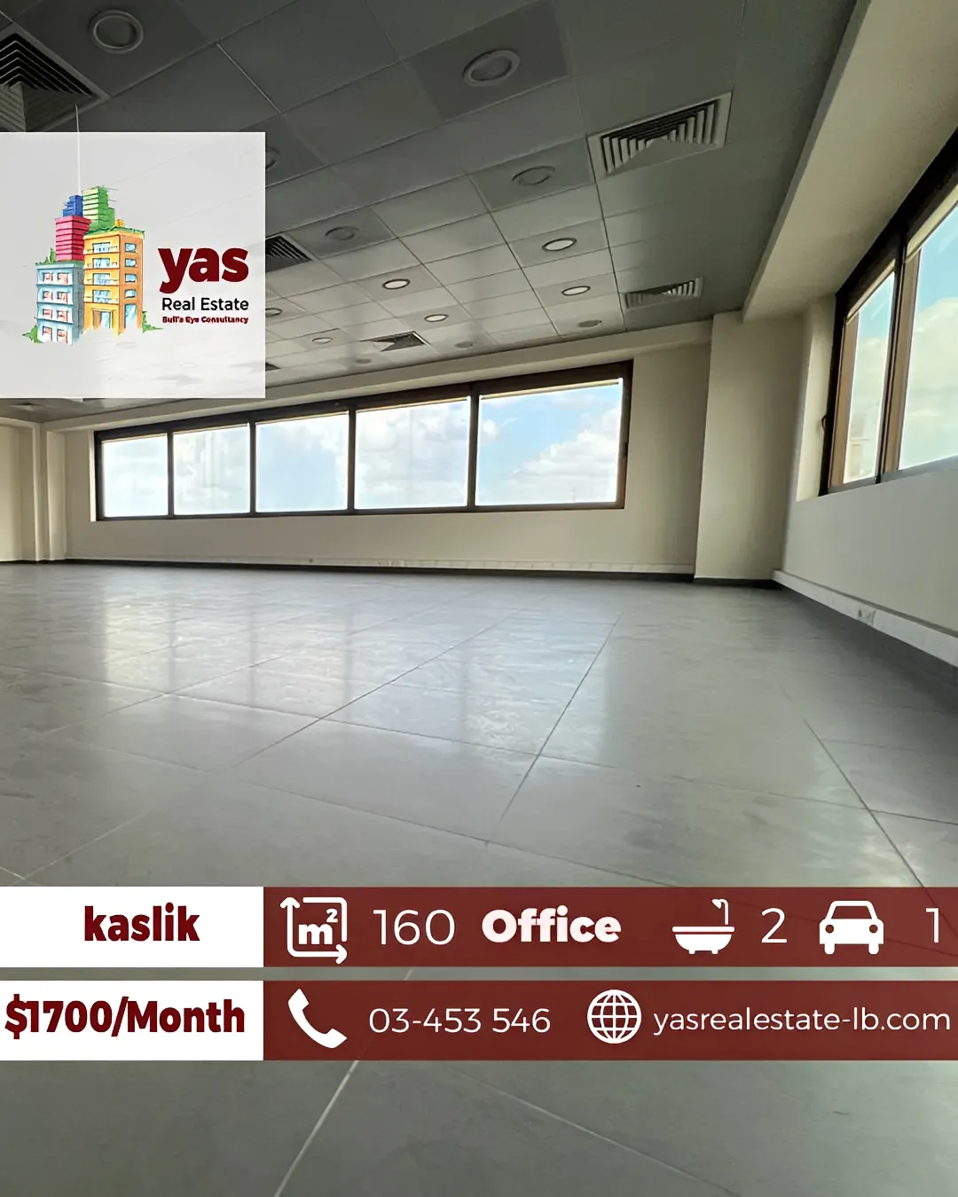 Office for rent in Kaslik