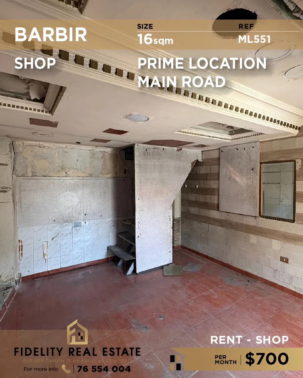 Shop for rent in Barbir, Bayrut, Lebanon