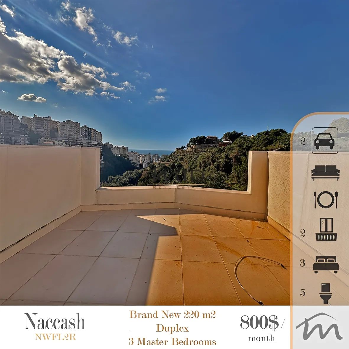Residential in Naccache, lebanon - 3 bed, 5.0 bath