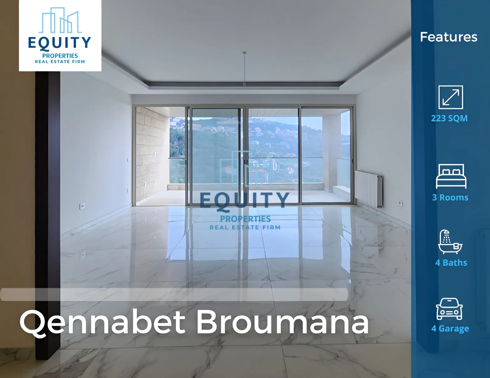 Apartment for sale in Qennabet Broummana, Lebanon - 3 bed, 4 bath