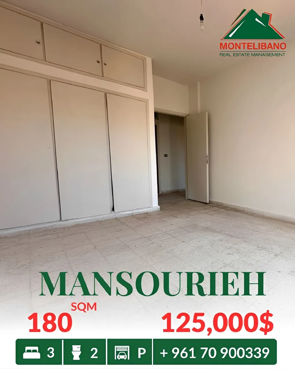 Apartment for sale in Mansourieh, Lebanon