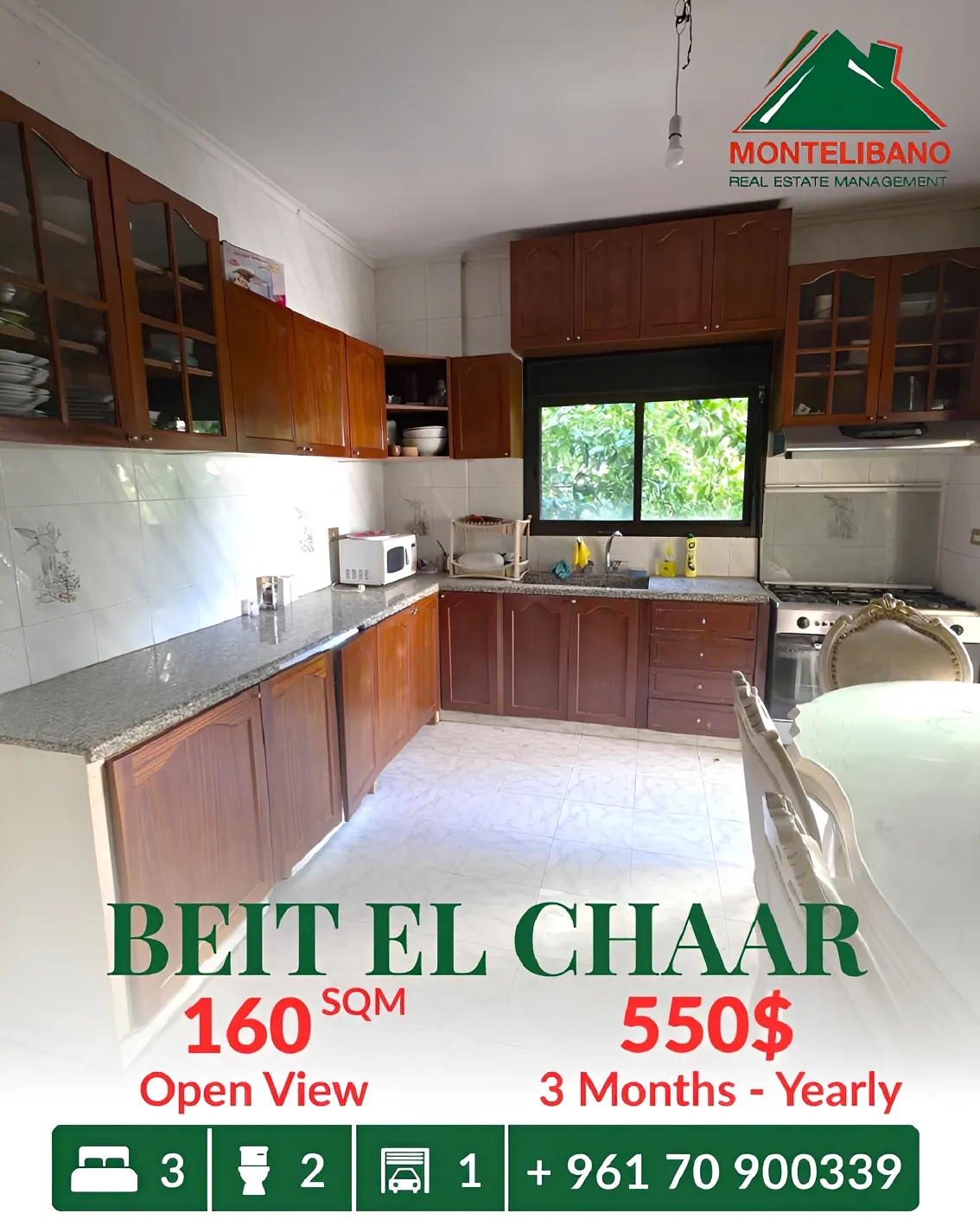 Apartment for rent in Beit El Chaar, Lebanon