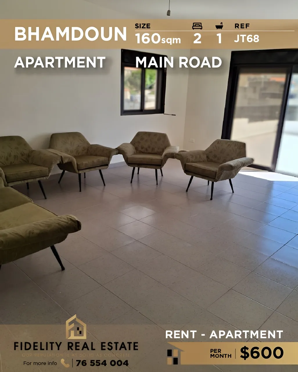 Apartment for rent in Bhamdoun, Lebanon