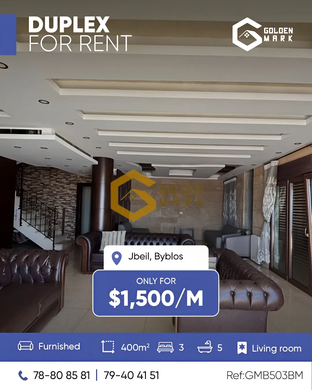 Duplex for Rent in Byblos