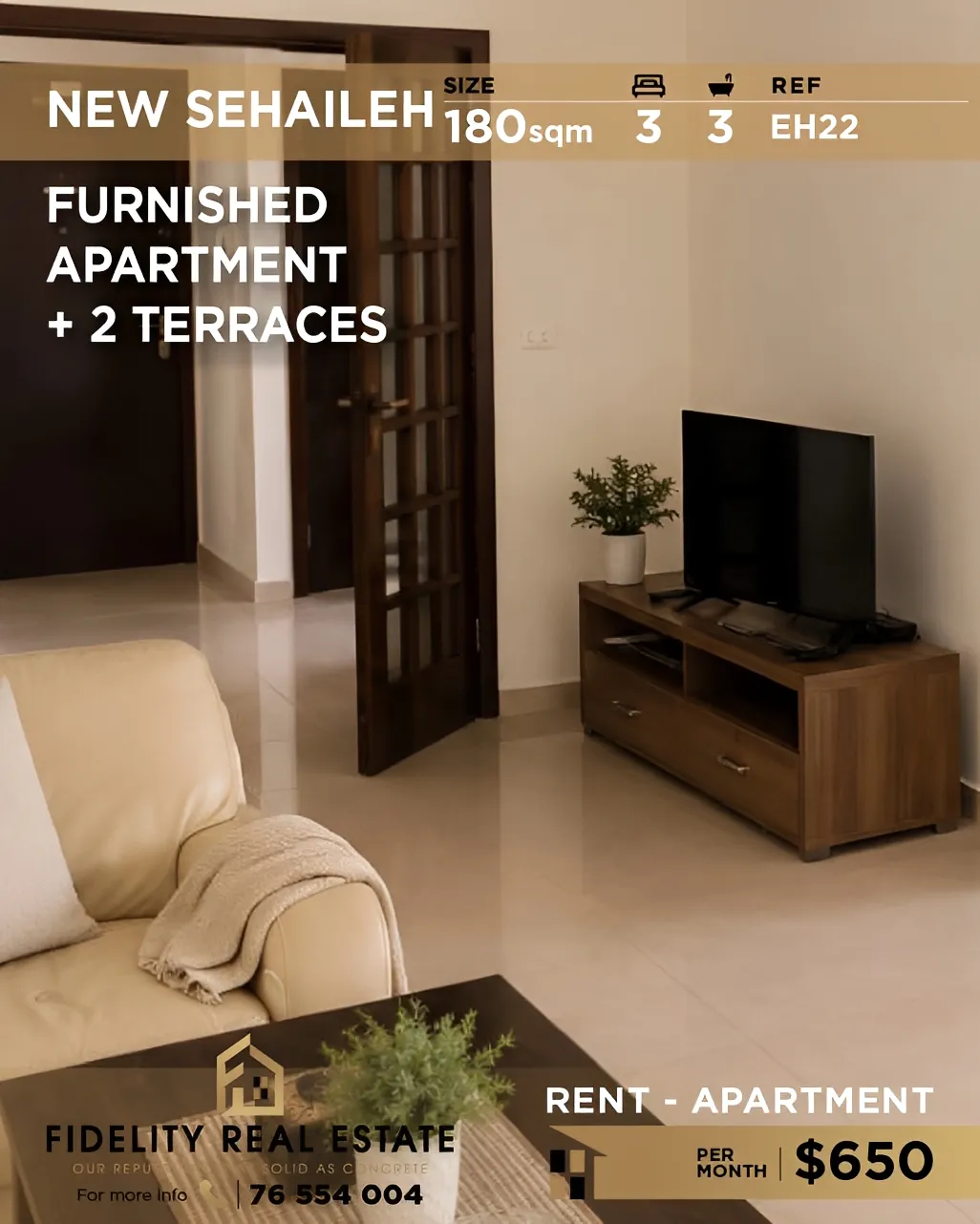 Apartment for rent in Sehayleh, Lebanon - 3 bed, 3 bath