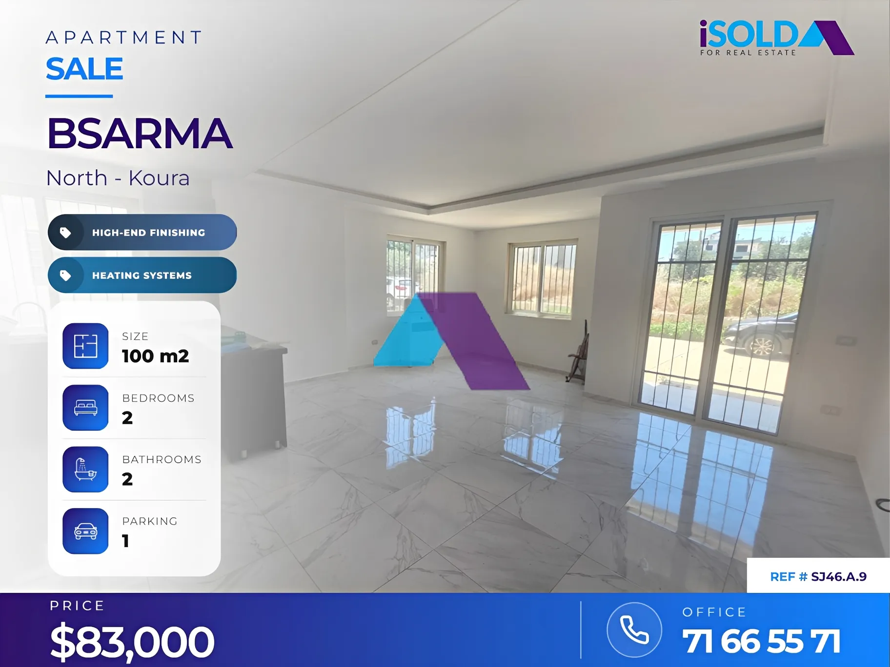 Apartment for sale in Bsarma, Lebanon