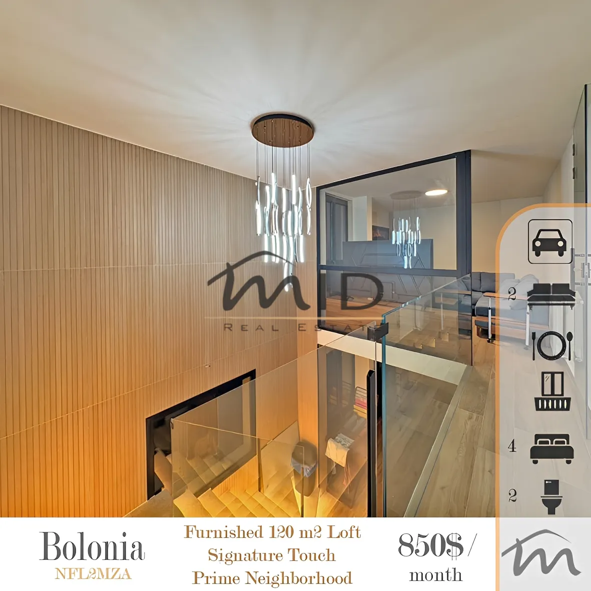 Apartment for rent in Bolonia