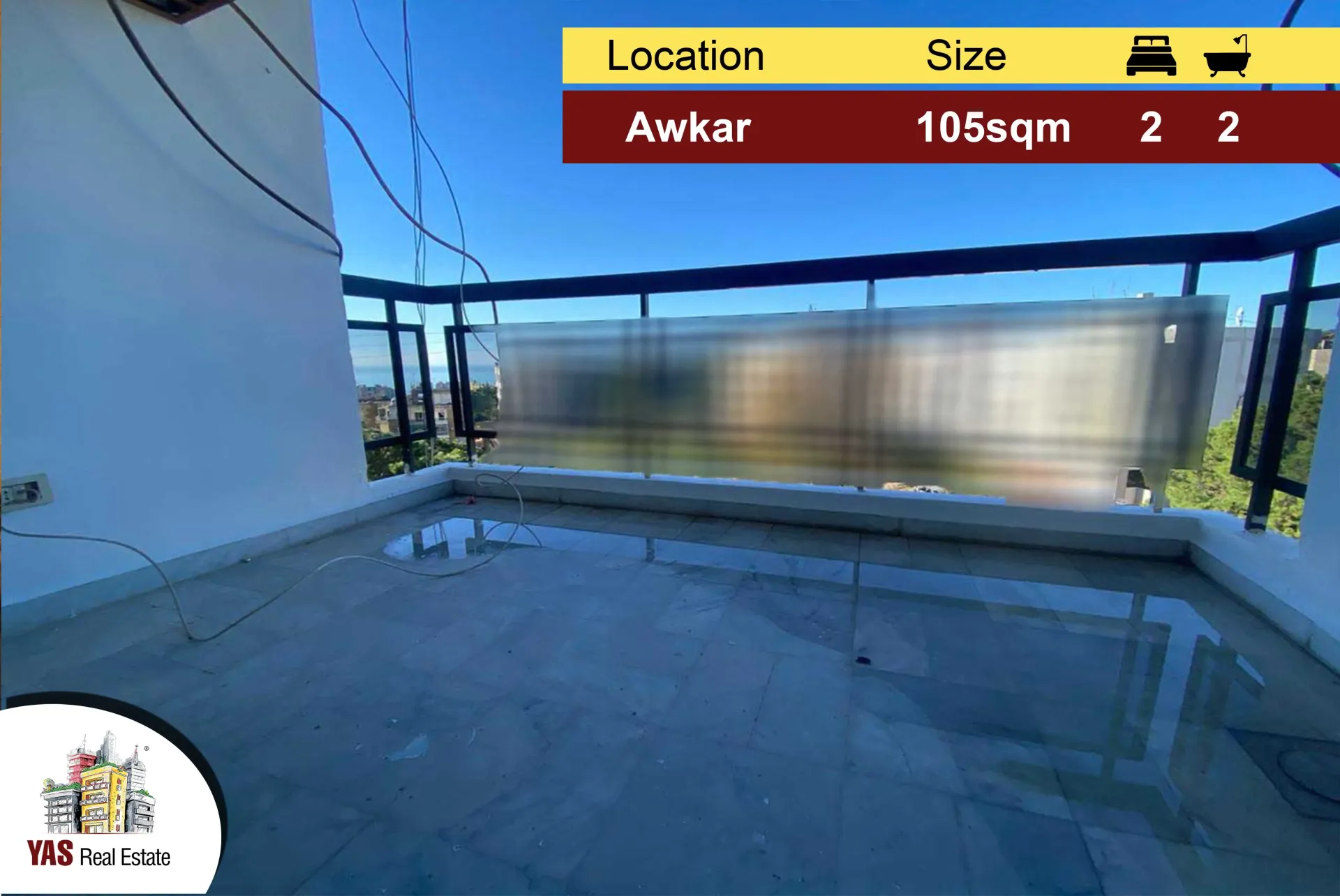 Apartment for Sale in Aaoukar, Lebanon - 2 bed, 2 bath