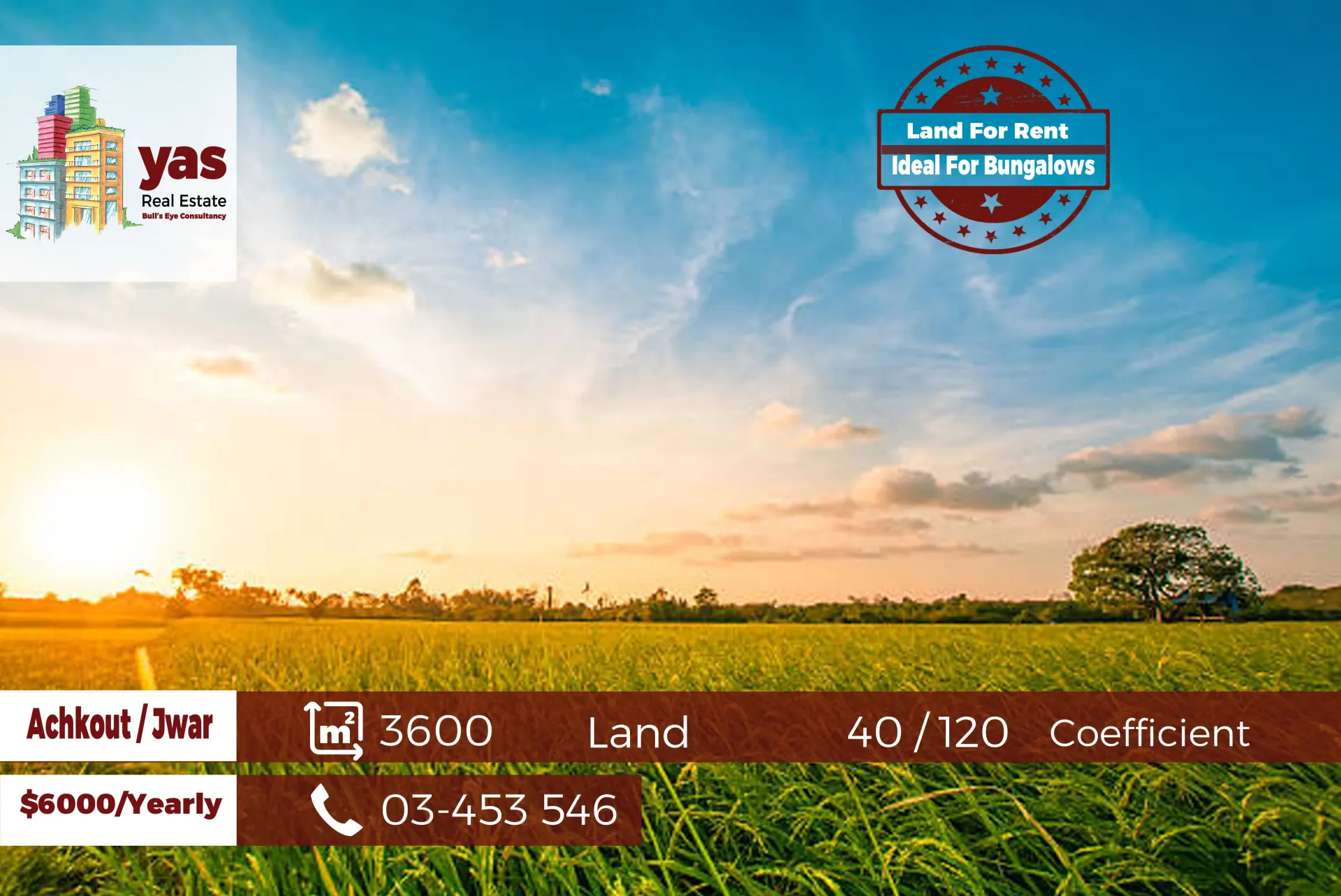Land for Rent in Ashqout
