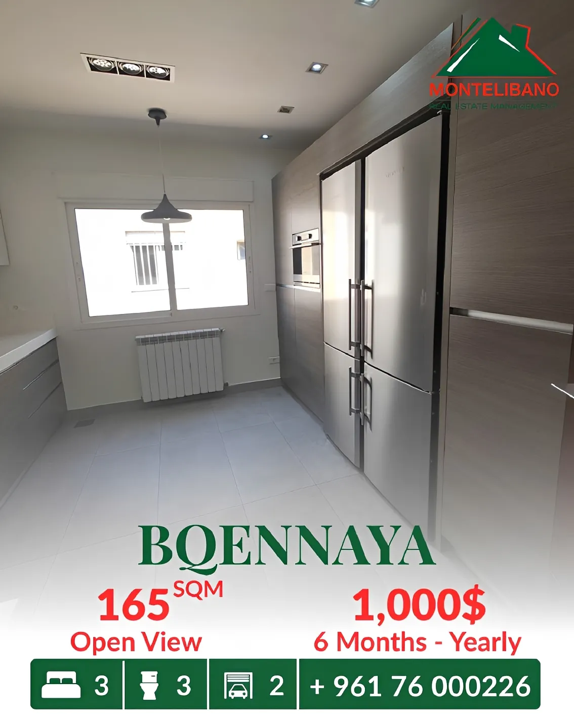 Apartment for rent in Bqennaya, Lebanon