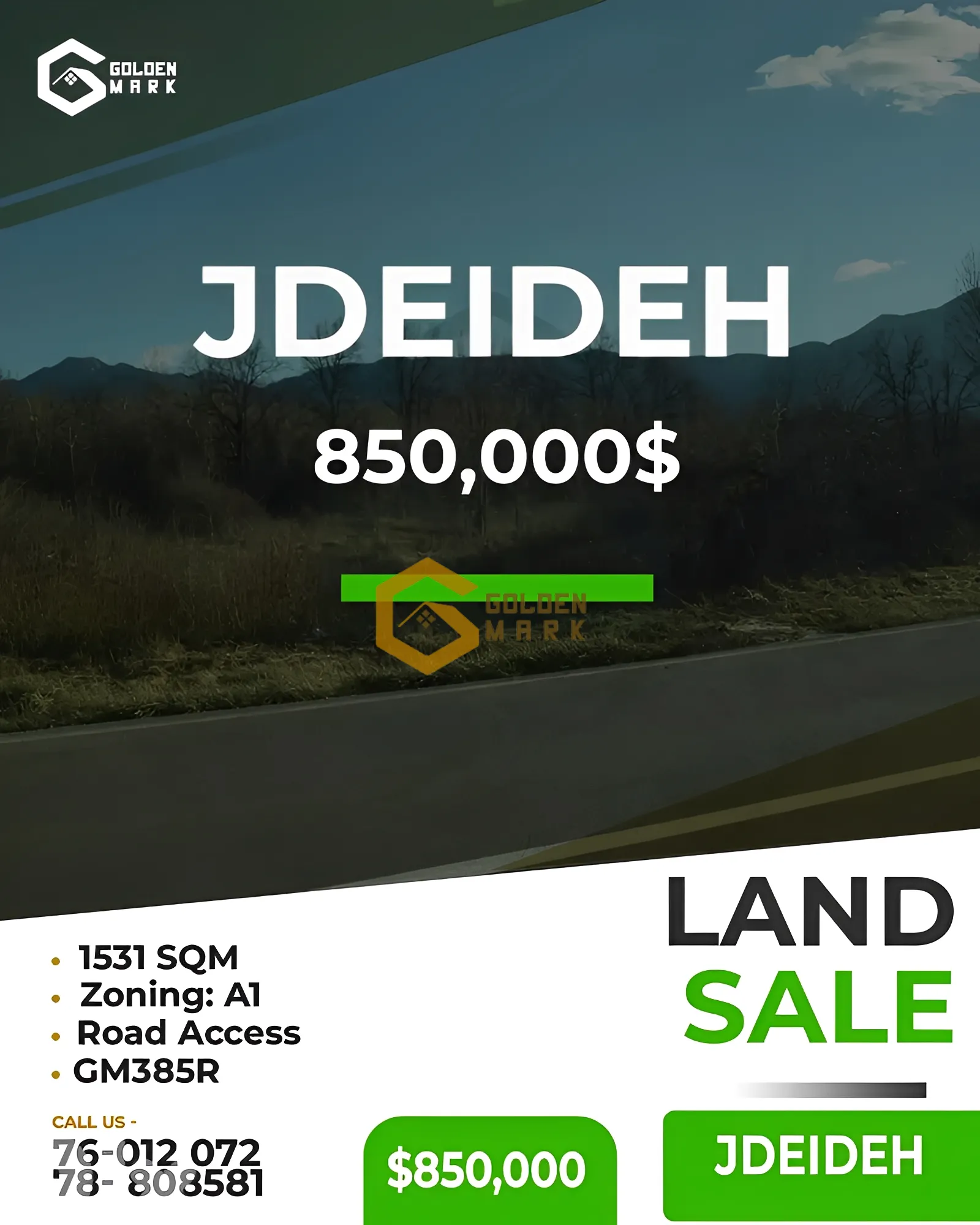 Land for Sale in Jdeideh