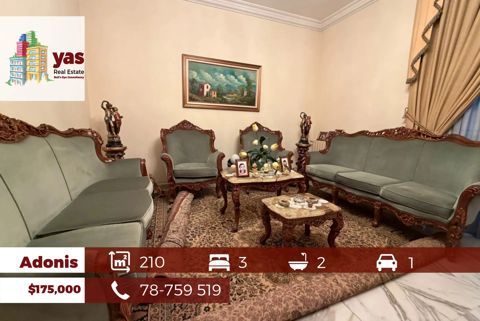 Apartment for Sale in Adonis - 3 bed, 2 bath