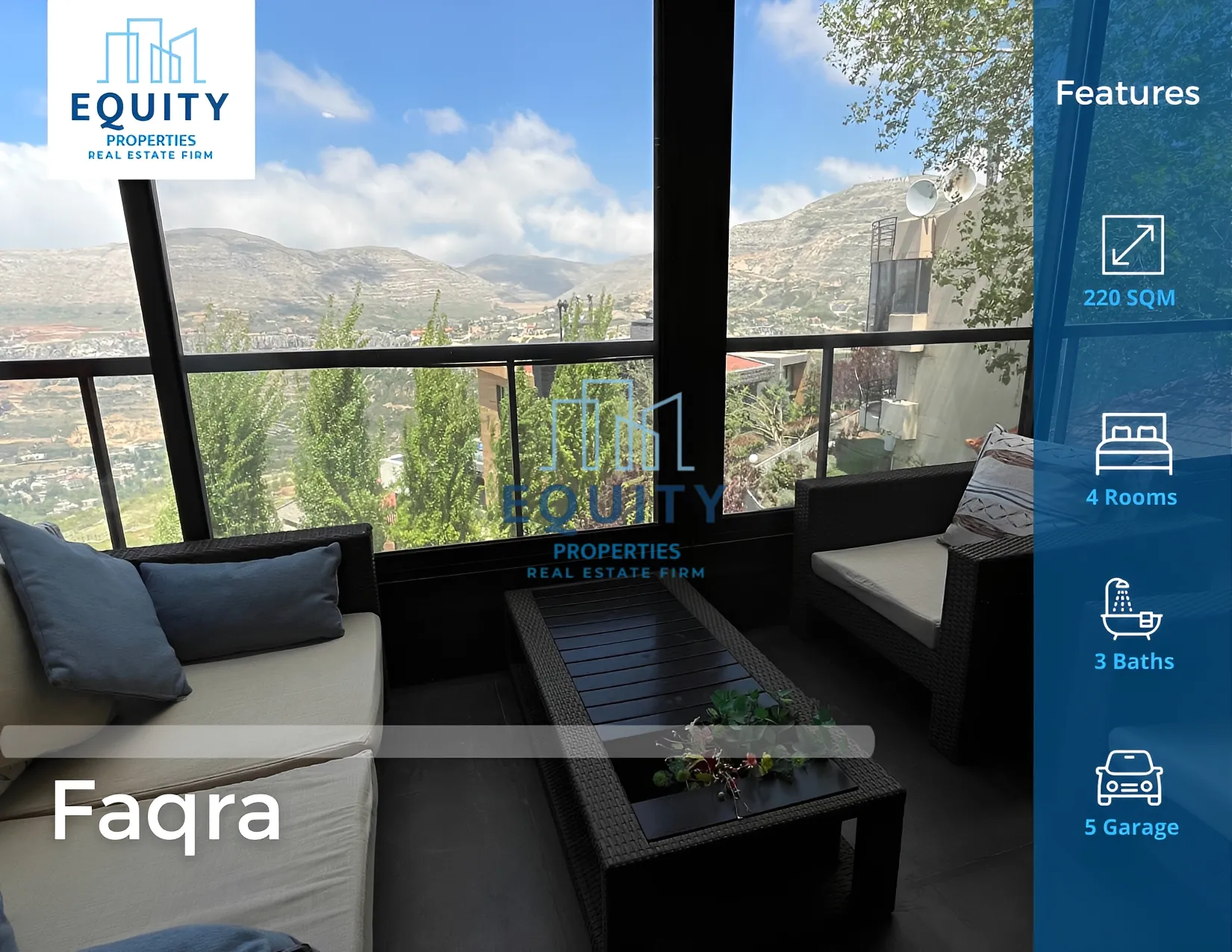 Duplex for Rent in Faqra - 4 bed, 3 bath