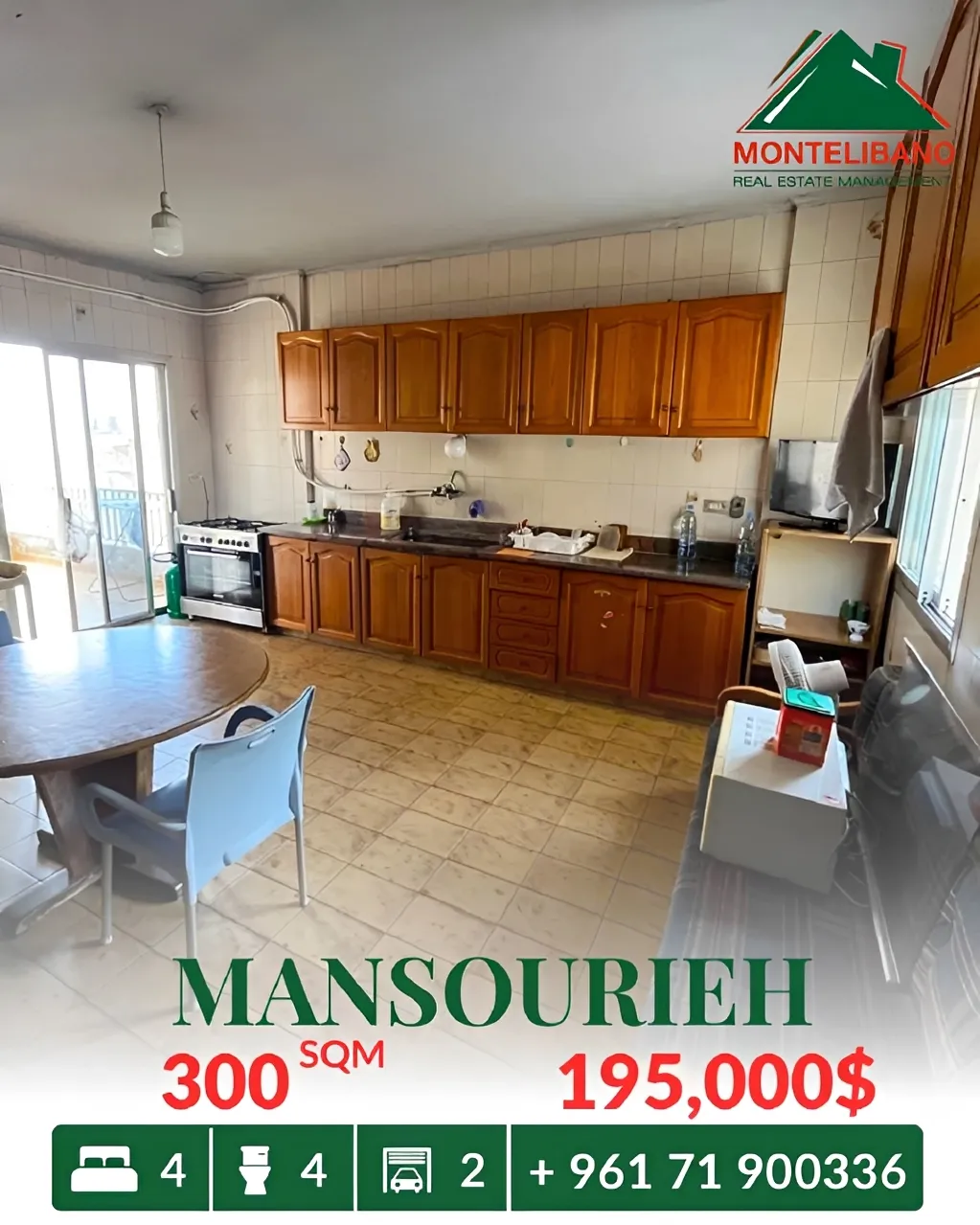 Apartment for sale in Mansourieh