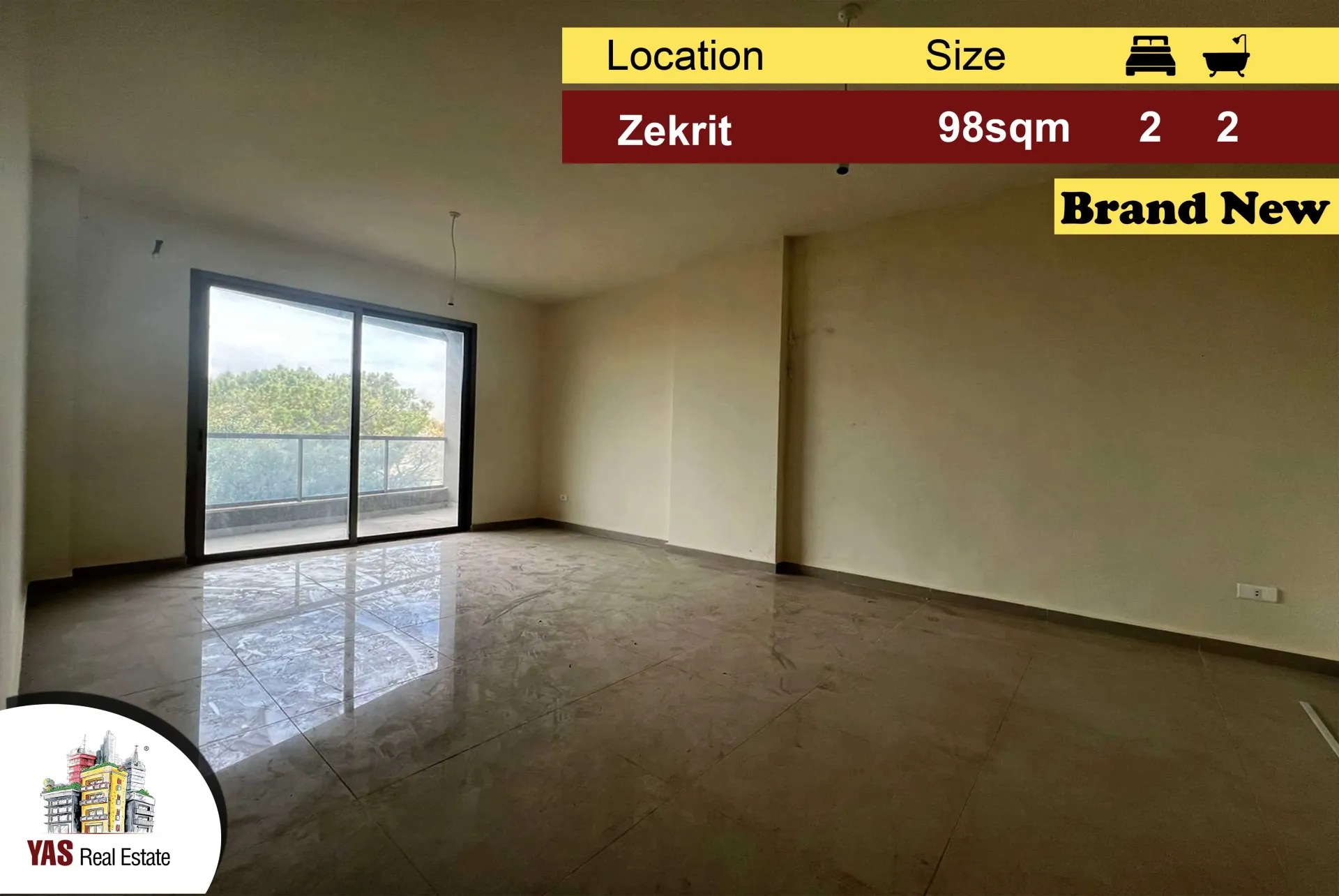 Apartment for Sale in Zakrit - 2 bed, 2 bath
