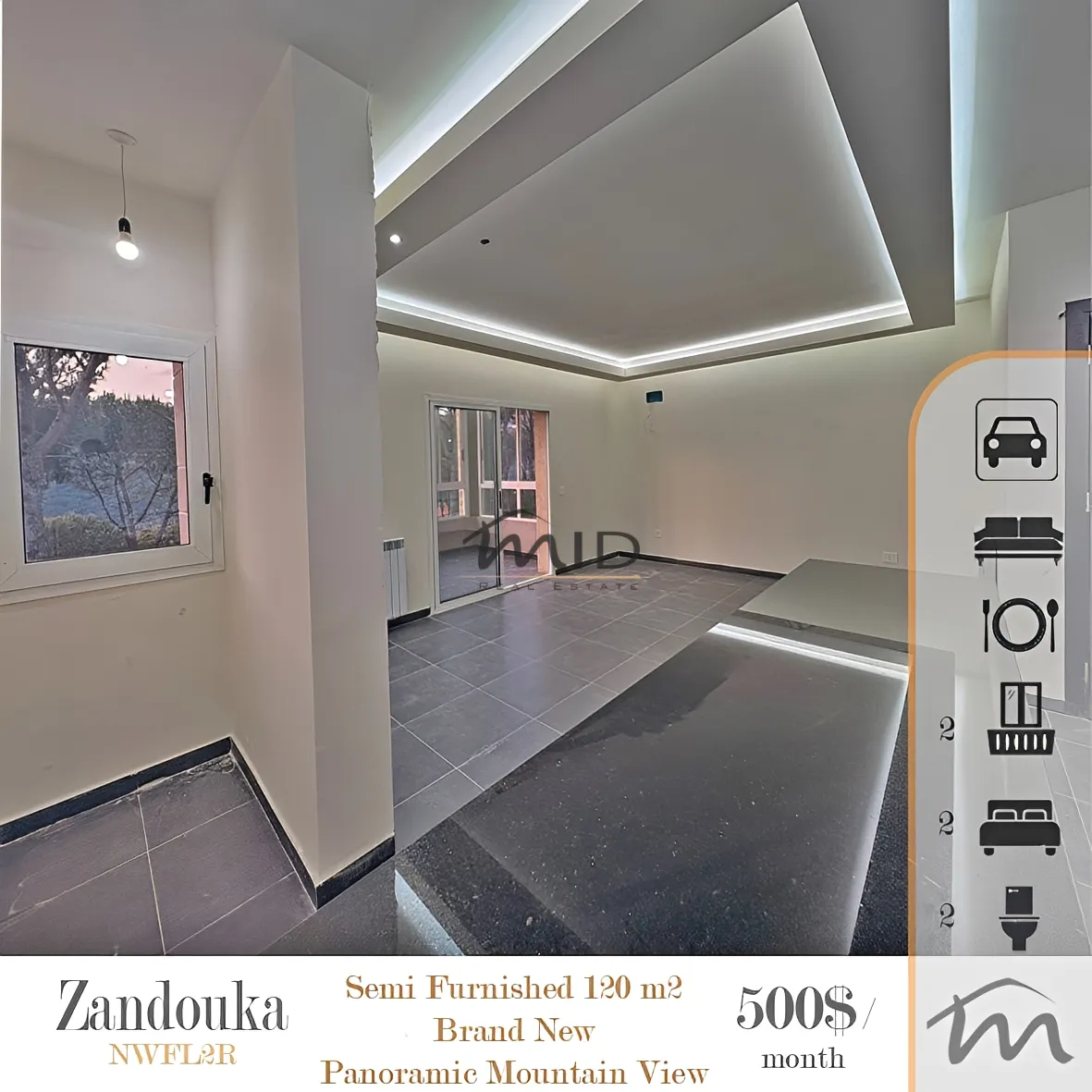 Apartment for rent in Zandouqa, lebanon - 2 bed, 2.0 bath