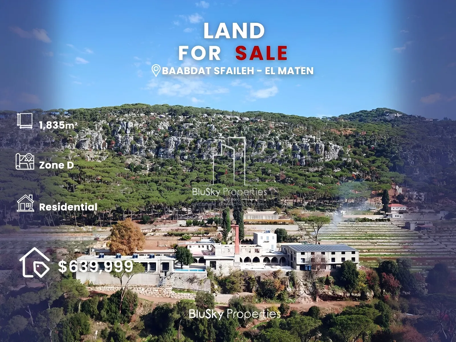 Land for Sale in Baabdat