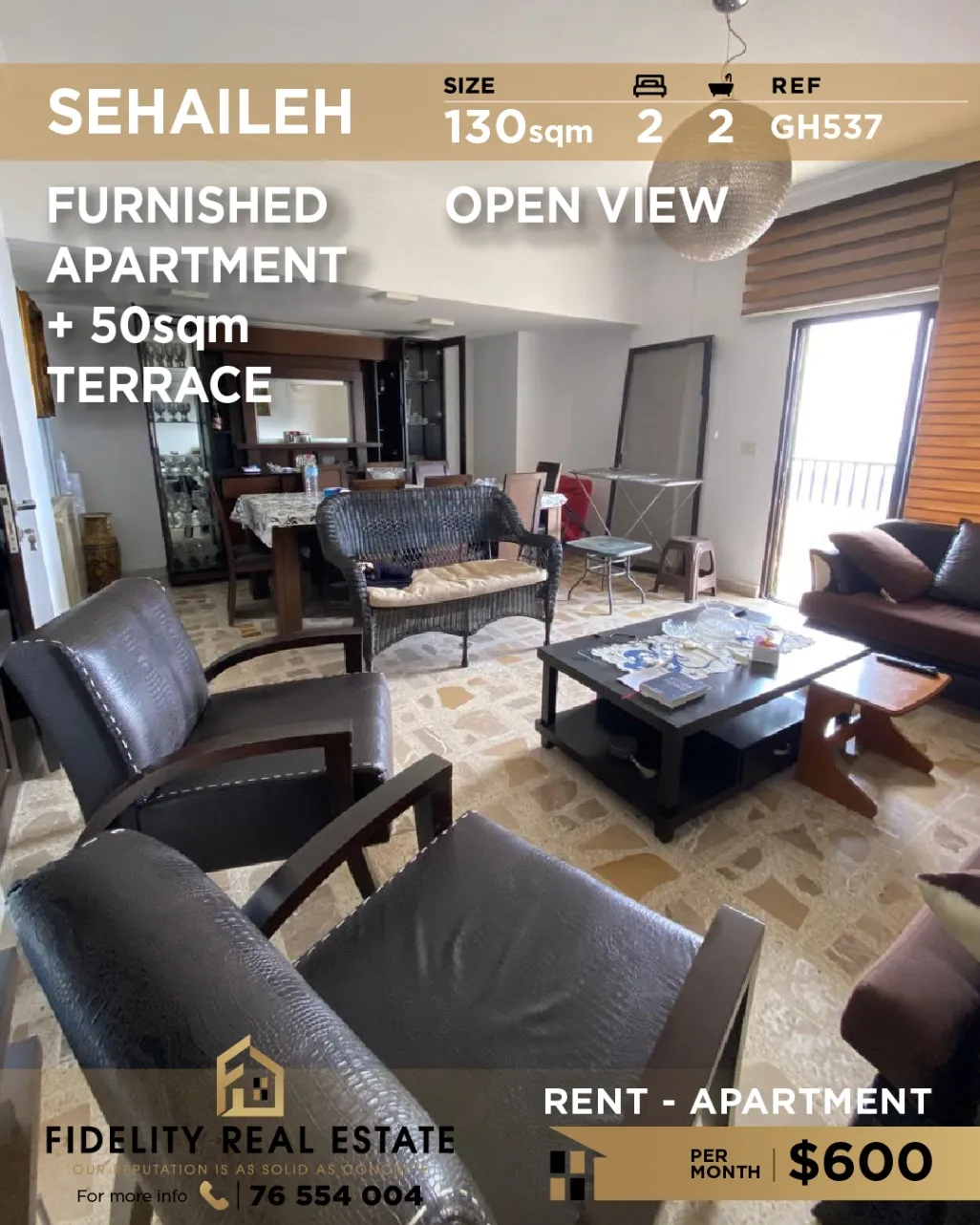 Apartment for rent in Sehayleh, Lebanon - 2 bed, 2 bath