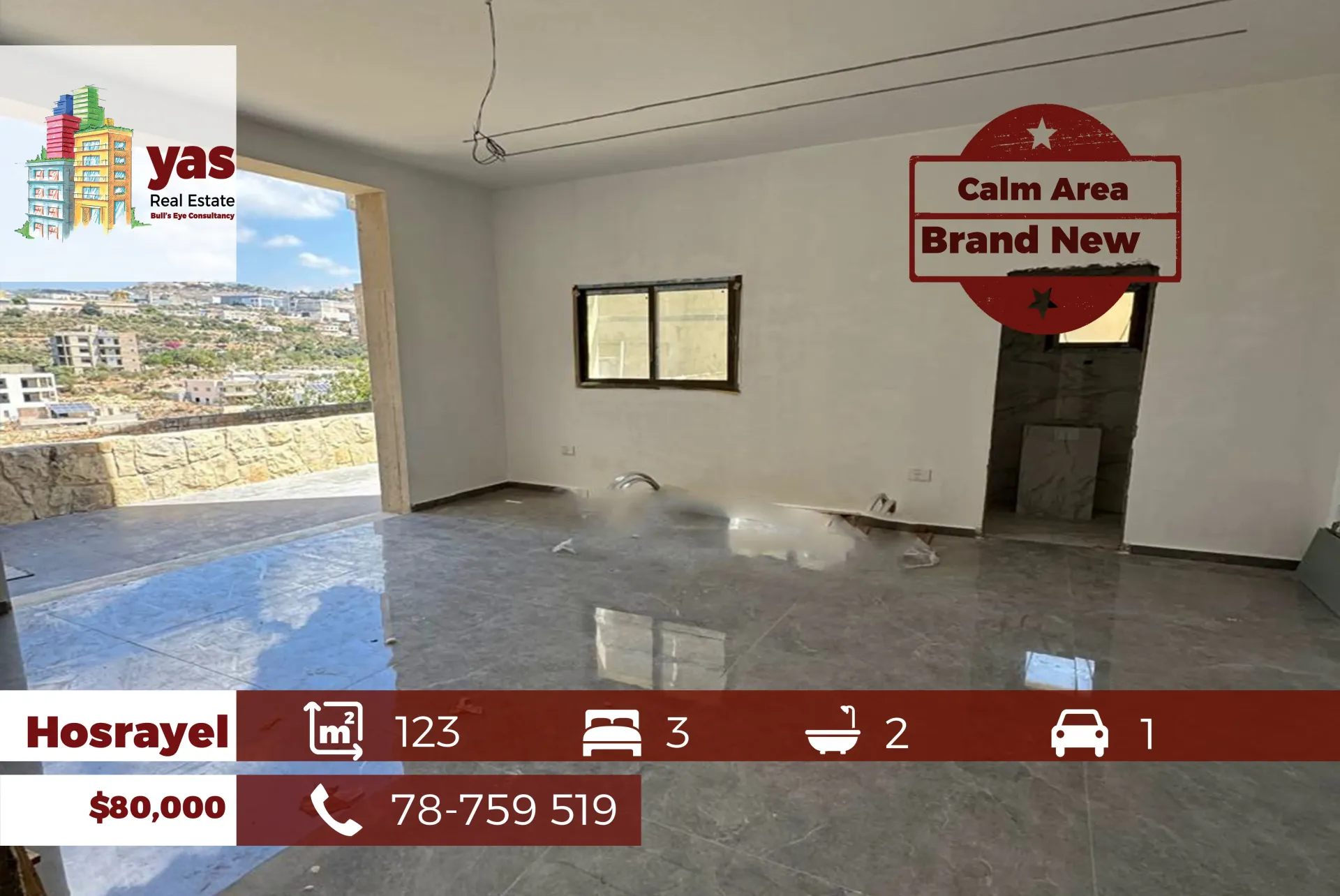 Apartment for Sale in Hosrayel - 3 bed, 2 bath