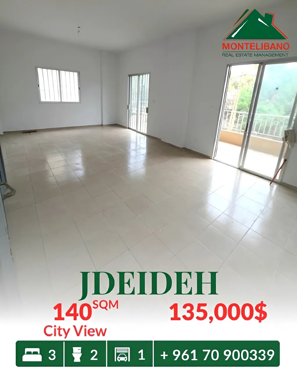 Apartment for sale in Jdeideh