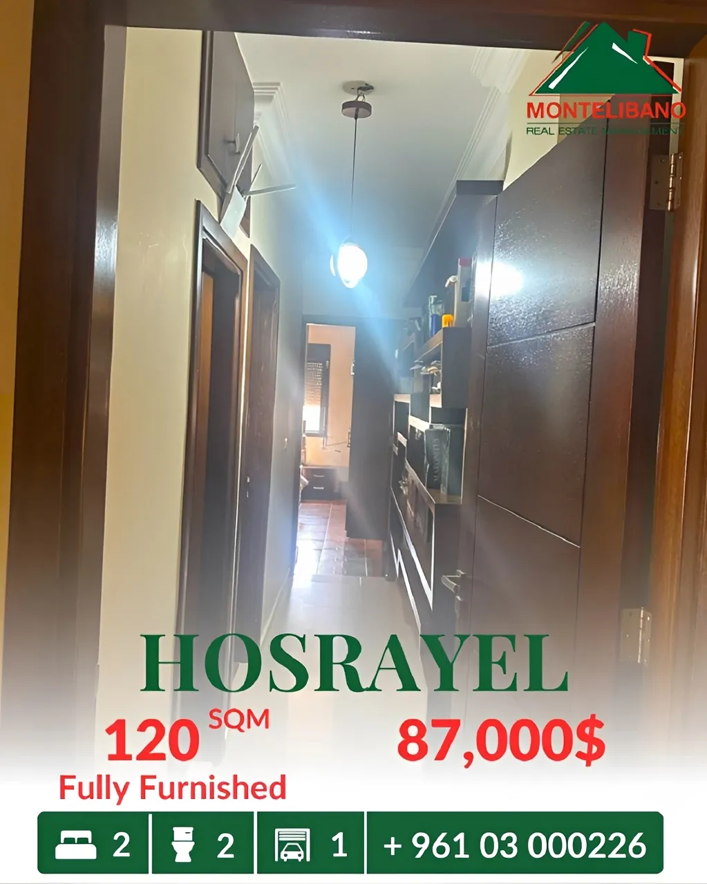 Apartment for sale in Hosrayel, Lebanon