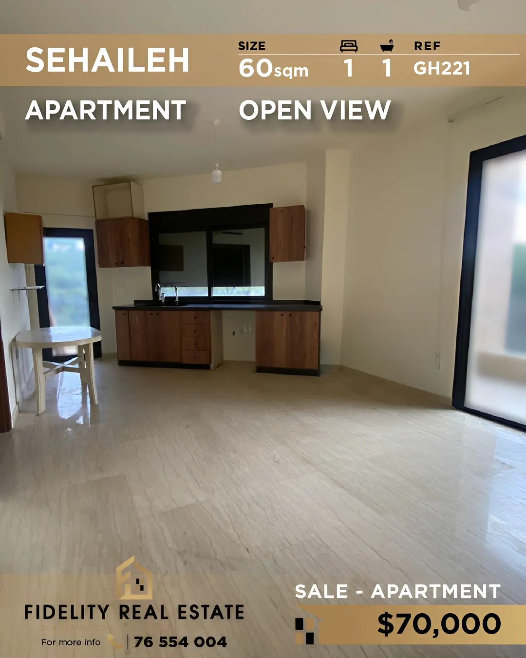 Apartment for sale in Sehayleh, Lebanon - 1 bed, 1 bath