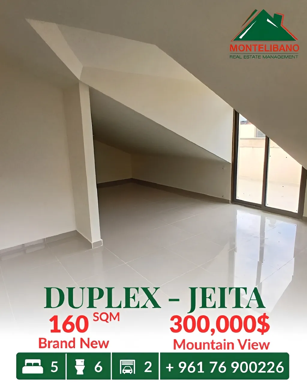 Duplex for sale in Jeita