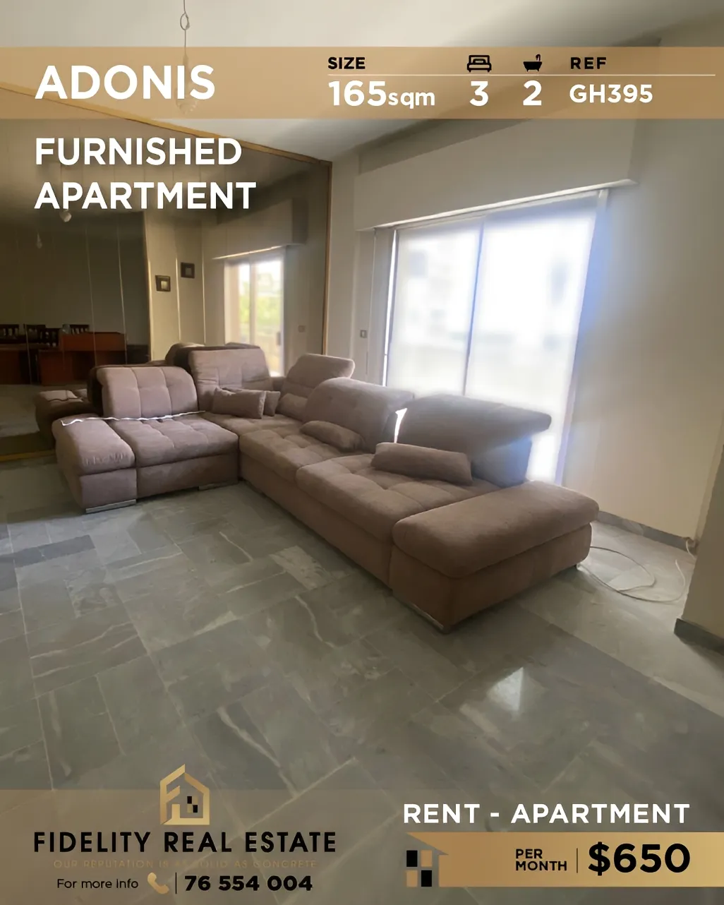 Apartment for rent in Adonis, Lebanon - 3 bed, 2 bath