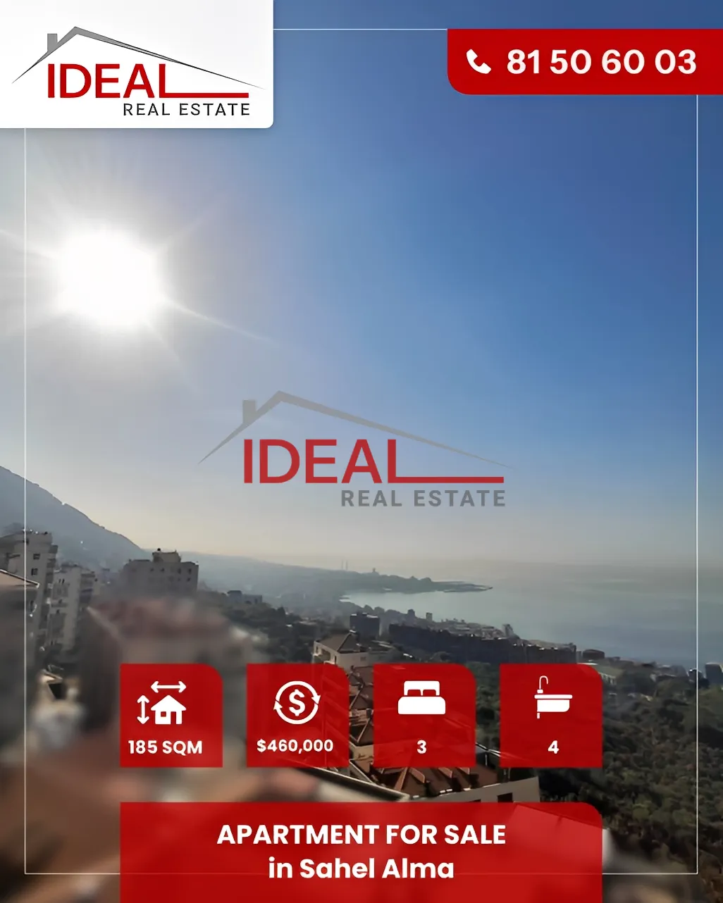 Apartment for Sale in Sahel Aalma, Lebanon