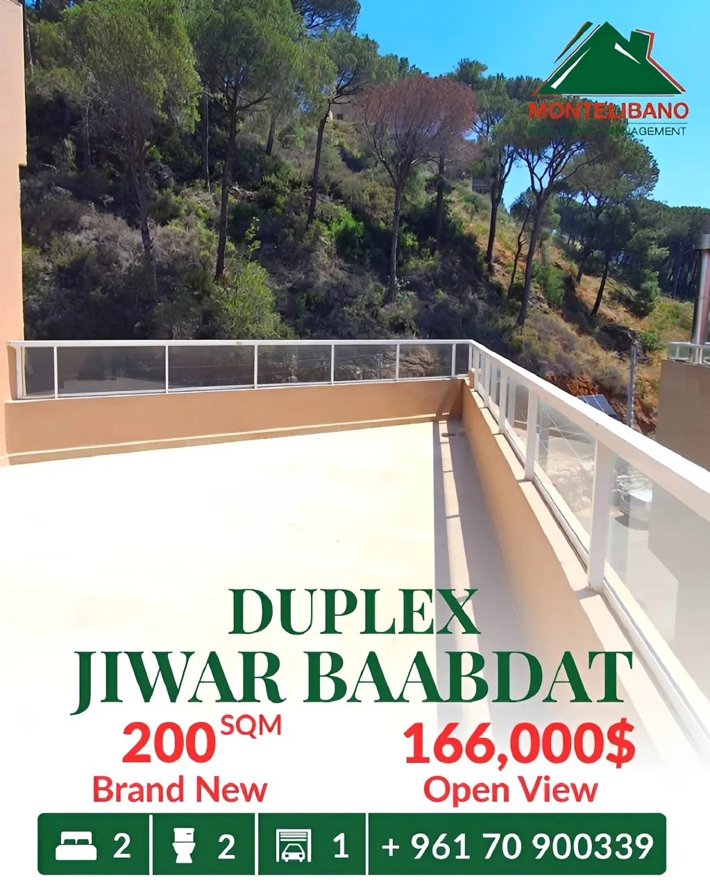 Duplex for sale in Baabdat, Lebanon
