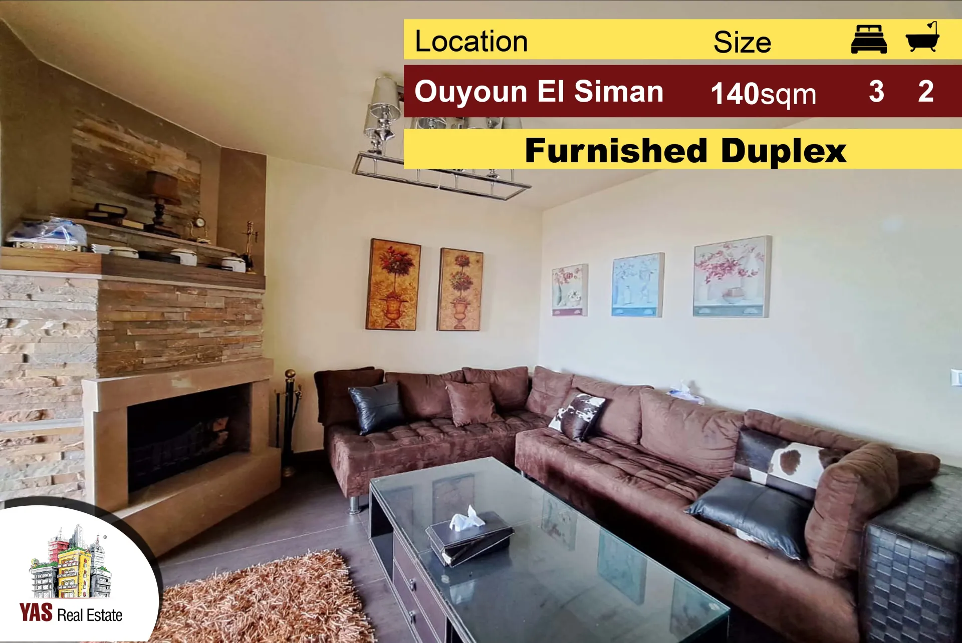 Duplex for Sale in Aayoun El Siman - 3 bed, 2 bath