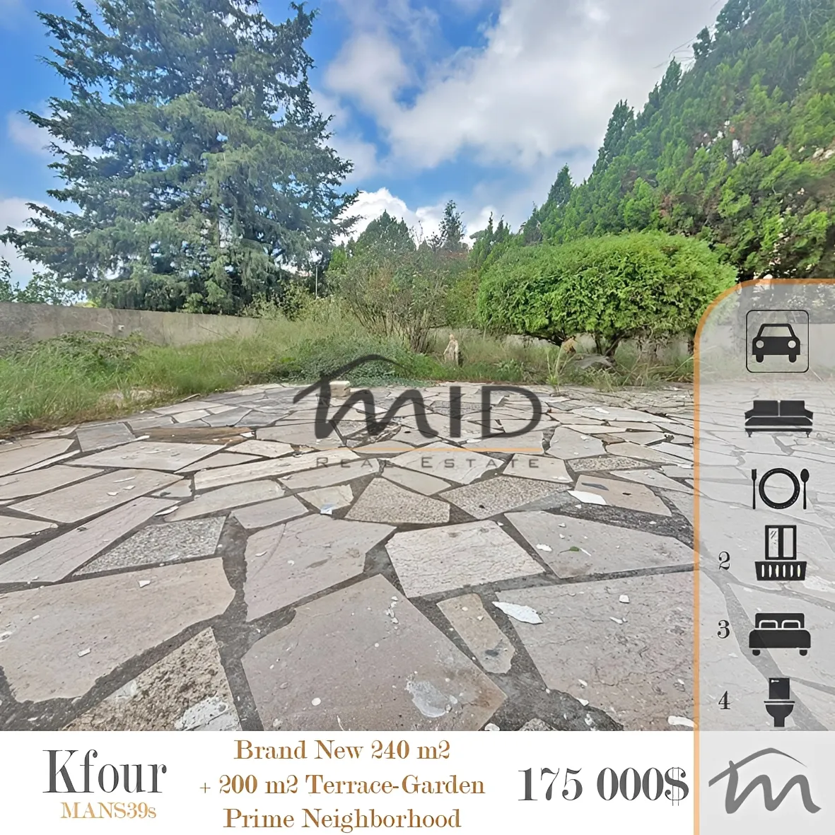 Apartment for sale in Kfour