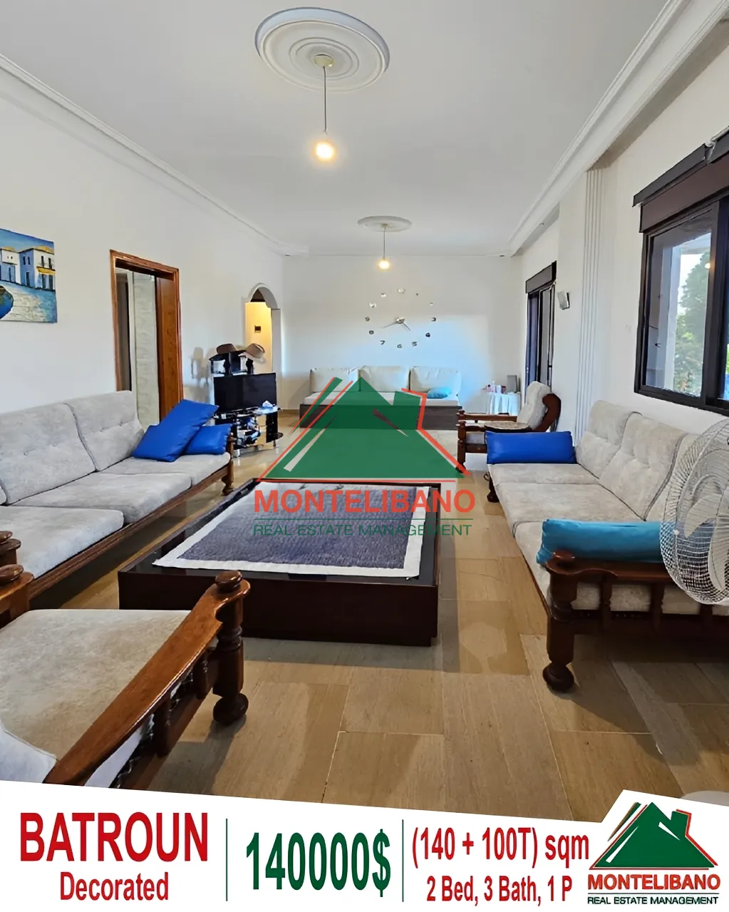 Apartment for Sale in Batroun, Lebanon - 3 bed, 2 bath