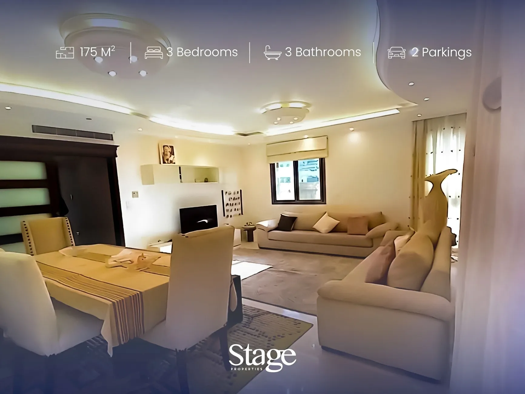 Apartment for rent in Ain Al Mraiseh, Beirut, Lebanon - 3 bed, 3 bath