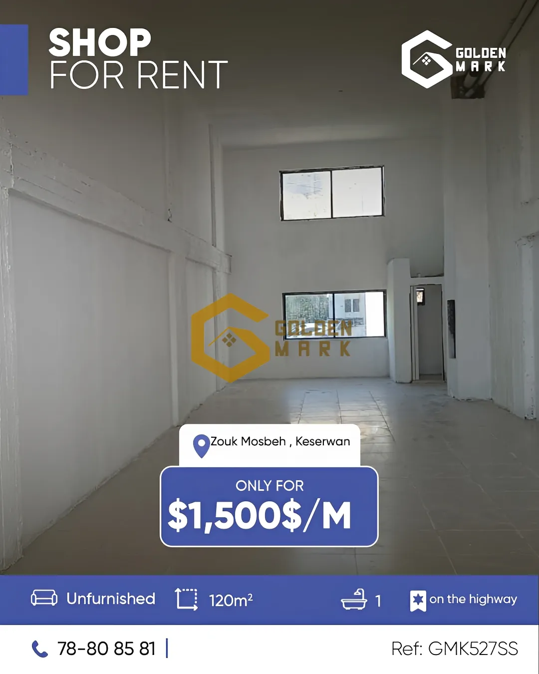 Shop for Rent in Zouk Mosbeh