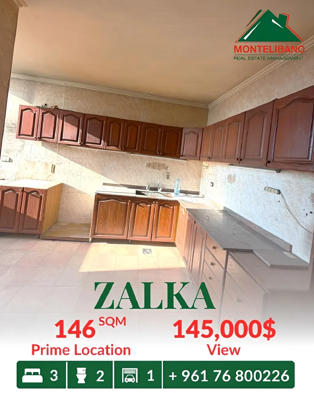 Apartment for sale in Zalqa, Lebanon - 3 bed, 2 bath
