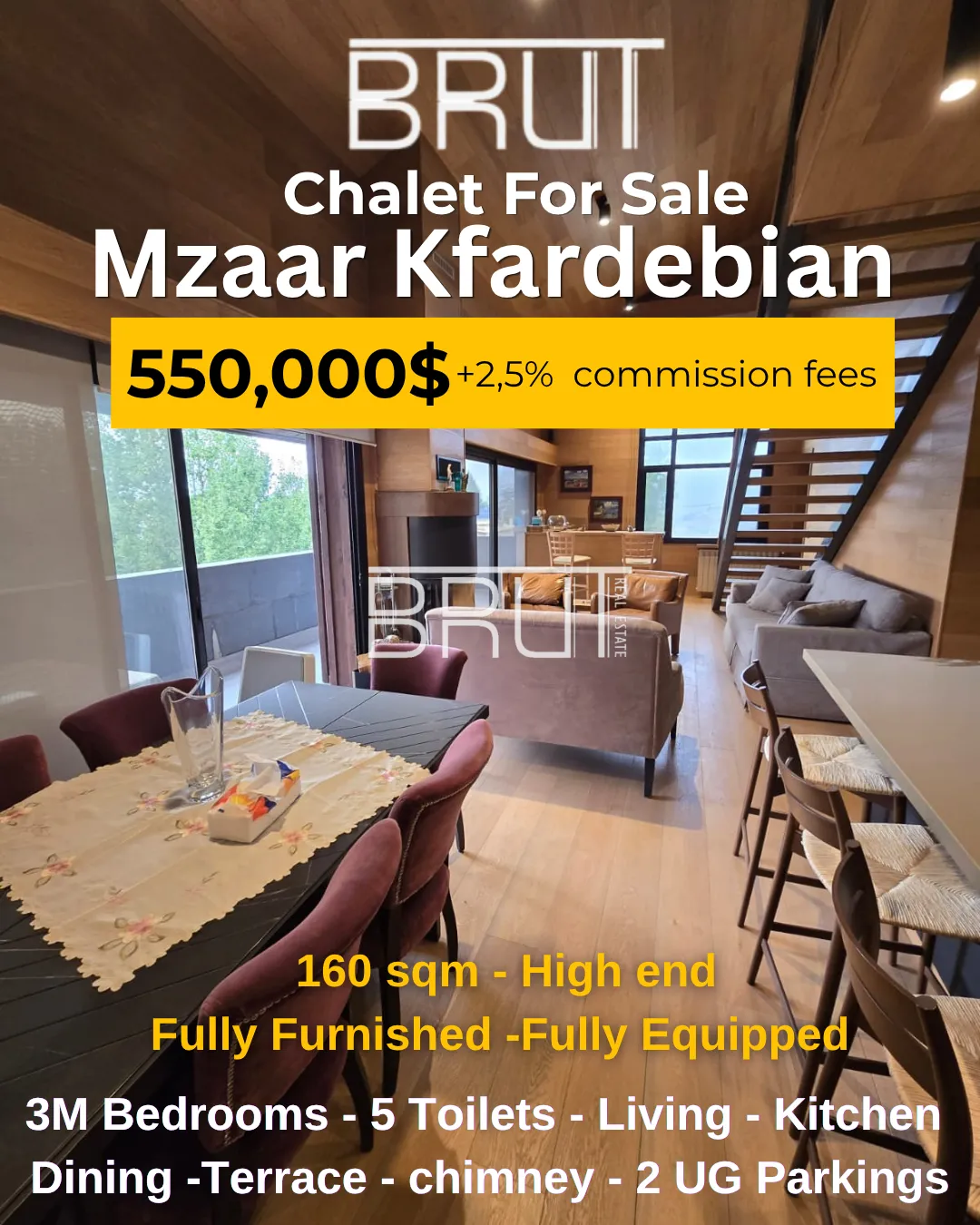 Chalet for sale in Kfardebian - aayoun el siman road, kfardebian, lebanon