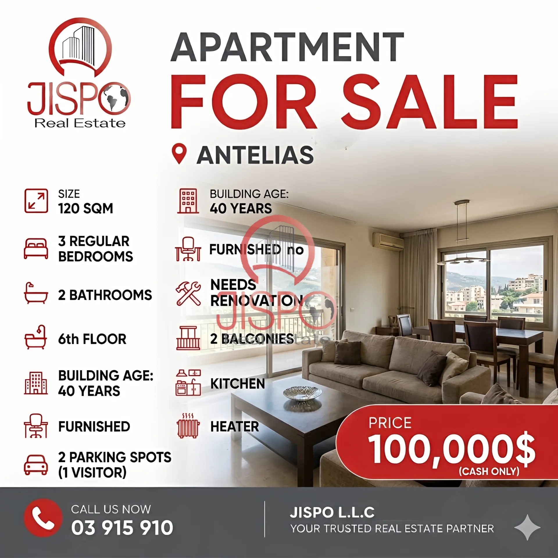 Apartment for Sale in Antelias