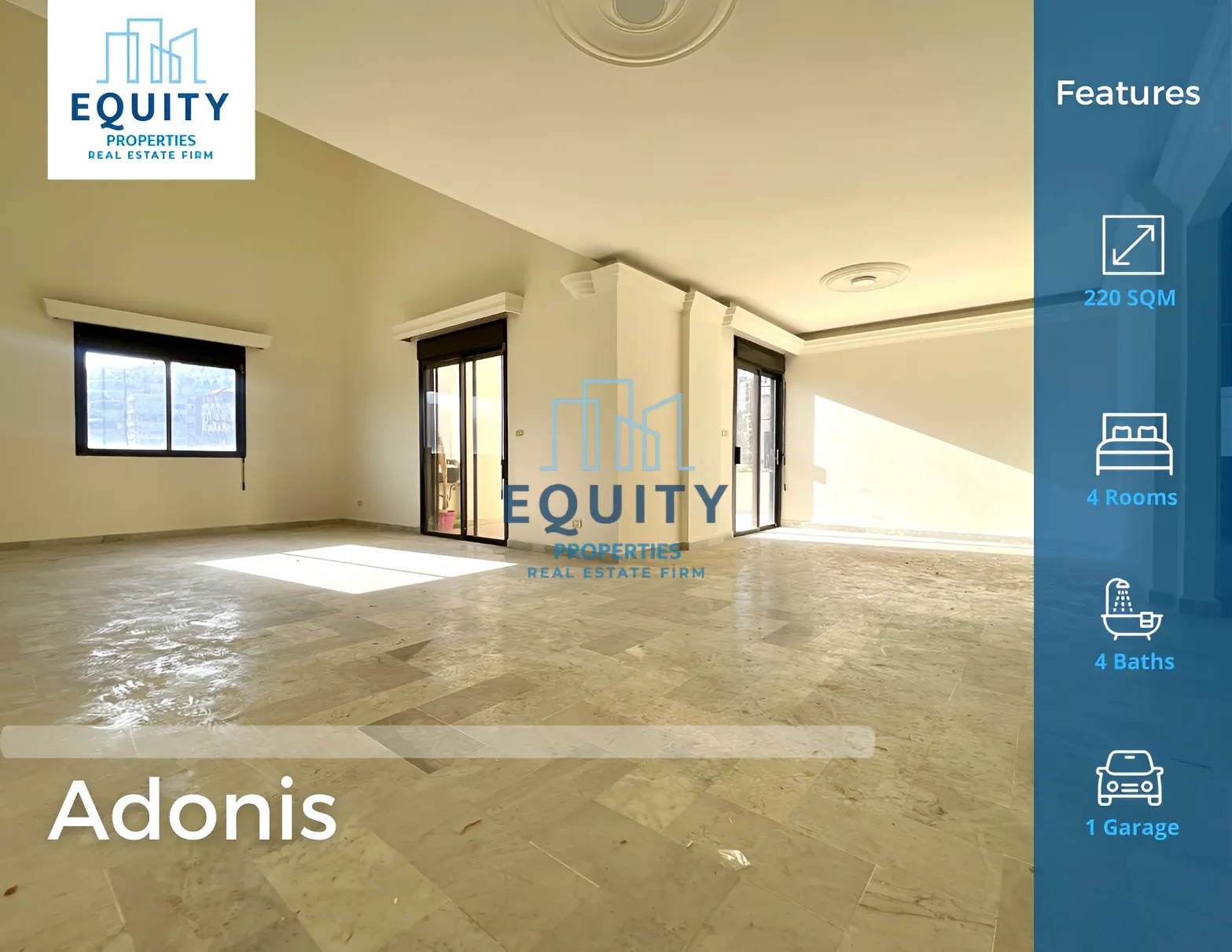 Apartment for rent in Adonis Kesrouane, Lebanon - 4 bed, 3 bath