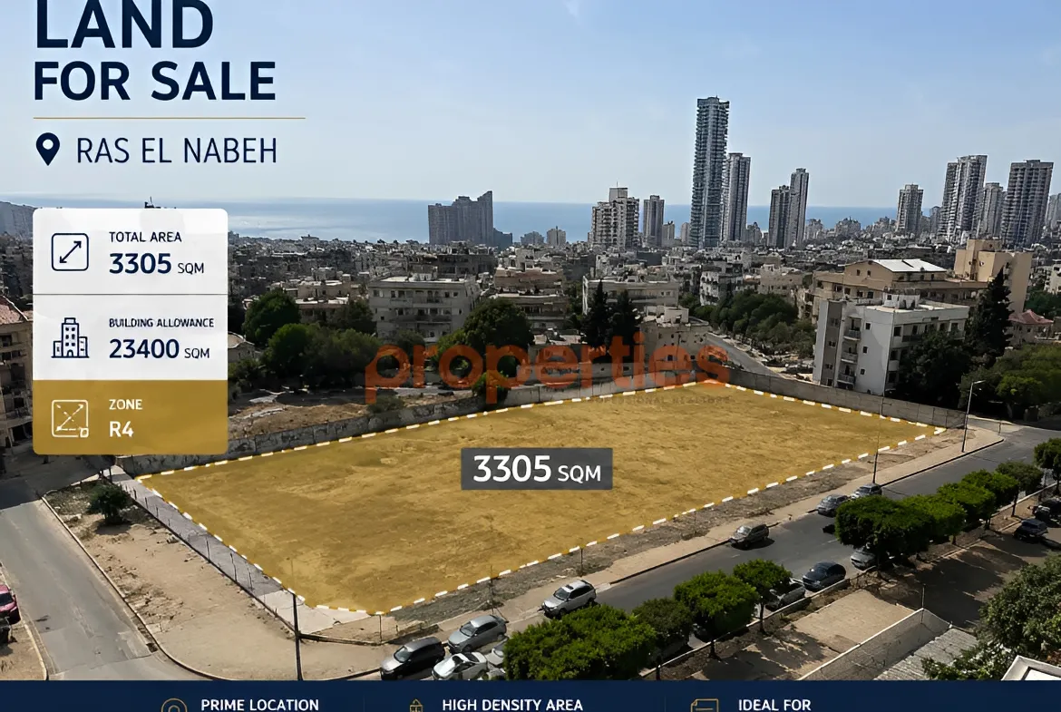 Residential Land for sale in Ras Al Naba'a, Beirut, Lebanon