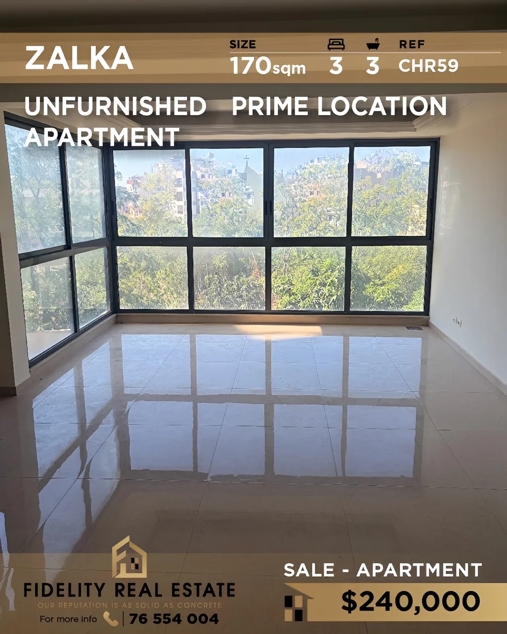 Apartment for sale in Zalqa