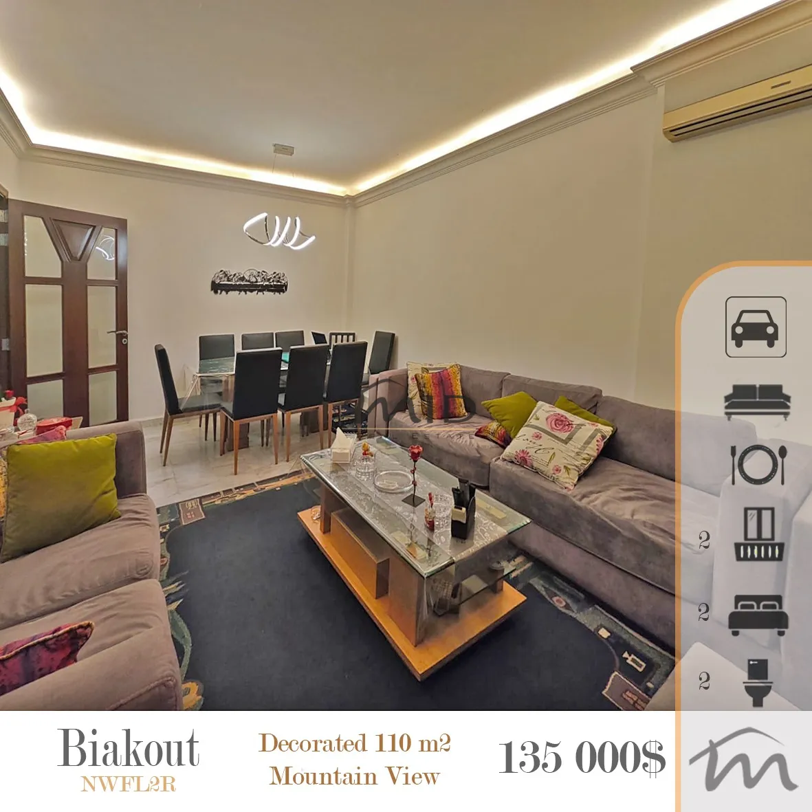 Apartment for sale in Biaqout, lebanon