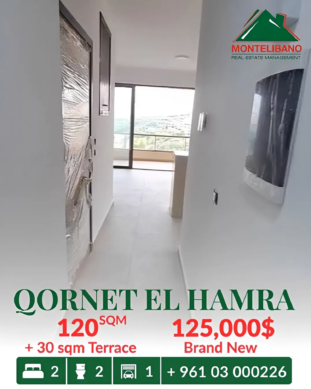 Apartment for sale in Qornet El Hamra