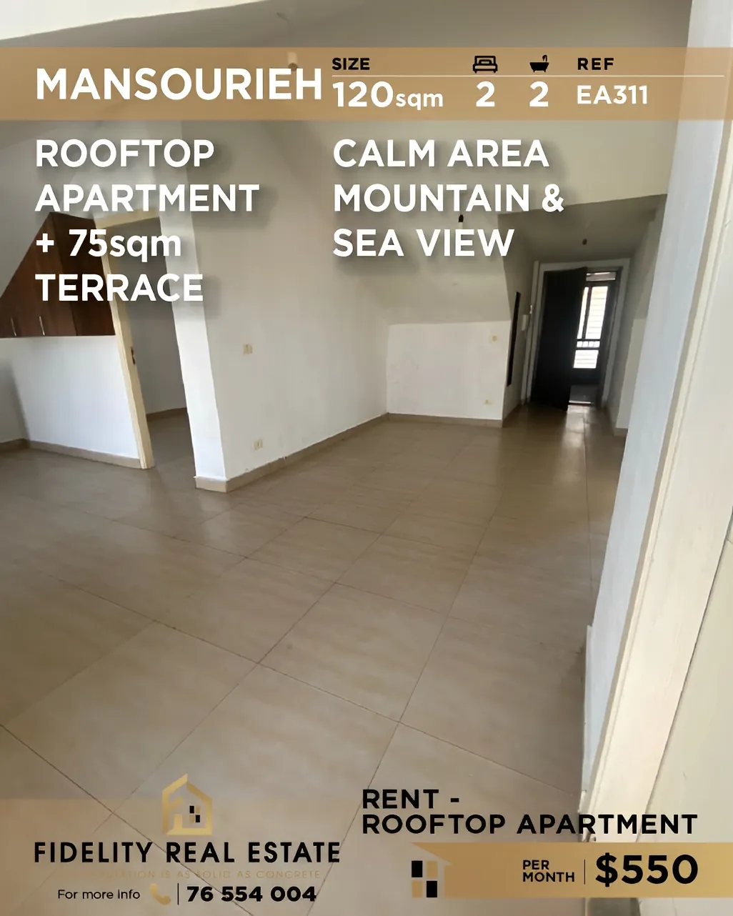 Apartment for rent in Mansourieh, Lebanon